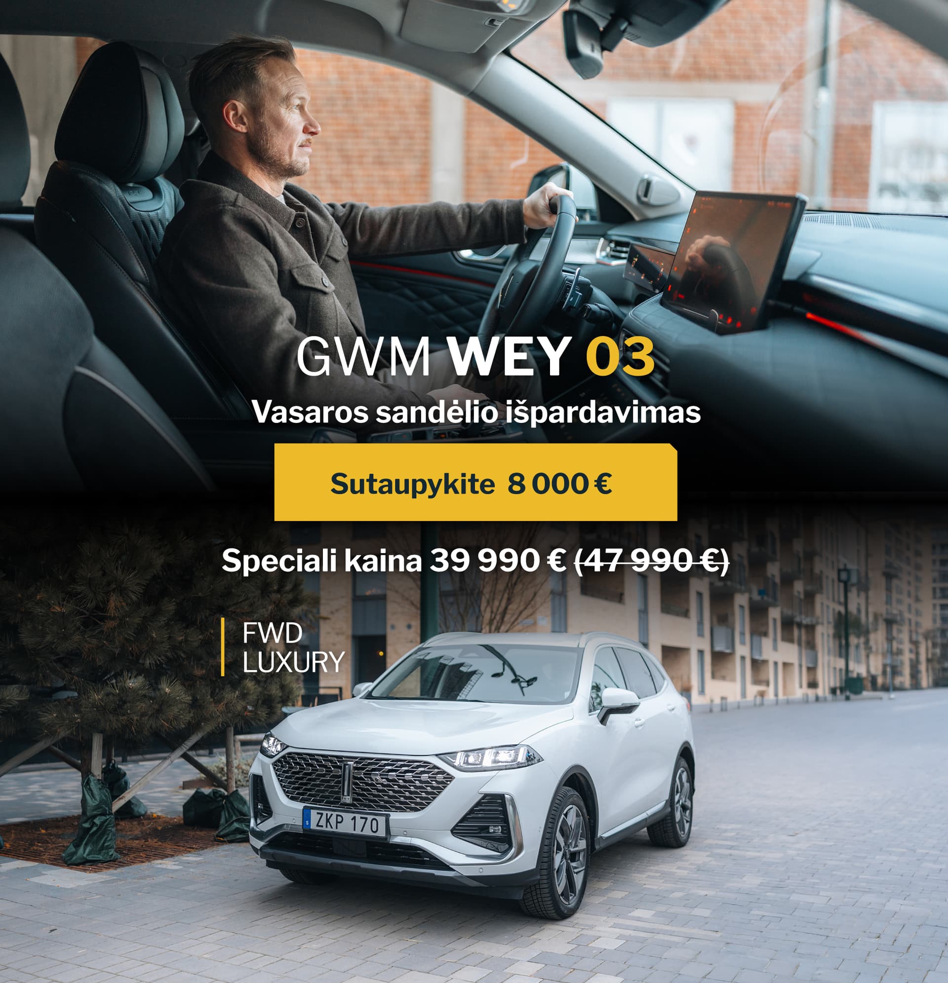 Specialus GWM WEY 03 FWD LUXURY pasiūlymas